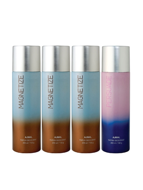 

Ajmal Unisex Pack of 4 Deodorants, Multi