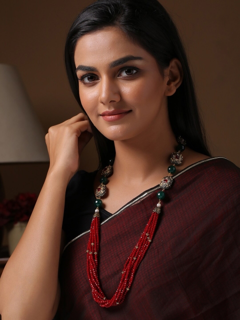 

Shoshaa Green & Gold-Plated Necklace