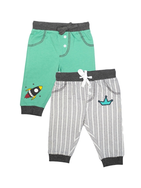 

MeeMee Infant Boys Pack Of 2 Sea Green 7 White Joggers