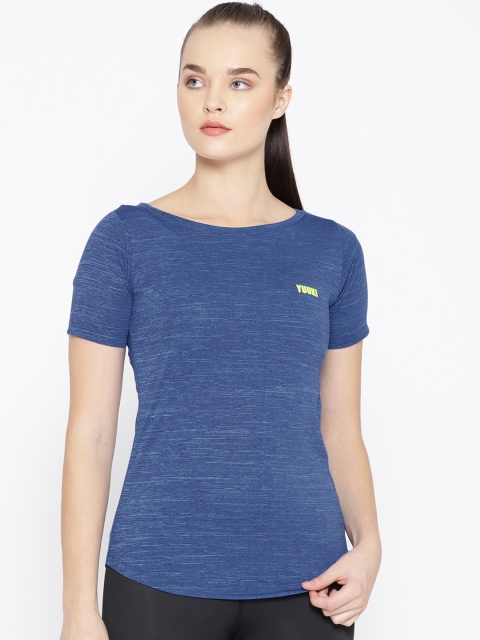 

Yuuki Women Blue Solid Boat Neck T-shirt