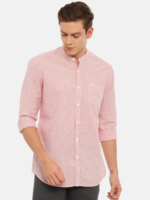 

Classic Polo Men Pink Slim Fit Striped Casual Shirt