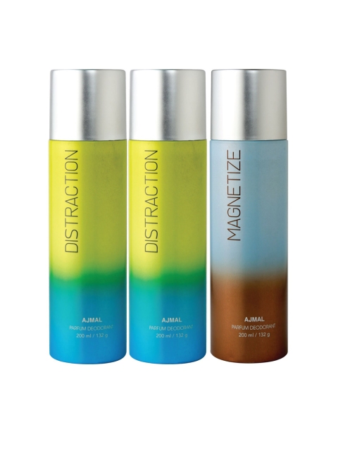 

Ajmal Unisex Pack of 3 Deodorants, Multi