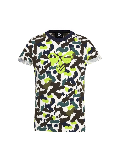 

hummel Kids Brown & Green Printed Round Neck T-shirt