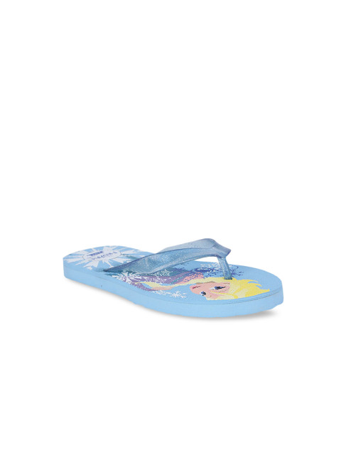 

Disney Girls Blue & Yellow Frozen Printed Thong Flip-Flops