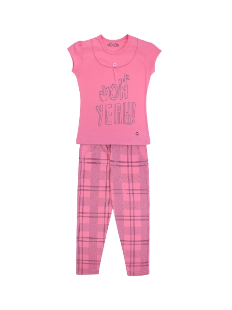 

FEMEA Girls Pink & Blue Printed Night Suit N-36PNK