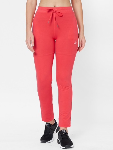 

Juliet Women Coral Pink Solid Sports Active Wear Track Pants