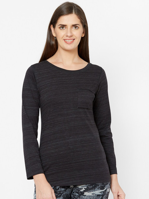 

Juliet Women Black Solid Lounge T-Shirt