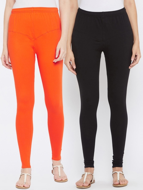 

Tulsattva Women Pack Of 2 Solid Leggings, Black