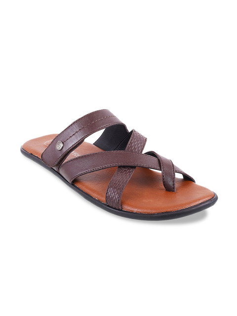 

Metro Men Maroon Leather Comfort Sandals