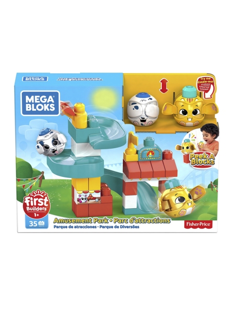 

Mega Bloks Unisex Kids Multicoloured Printed Peek A Block Hero Playset, Multi