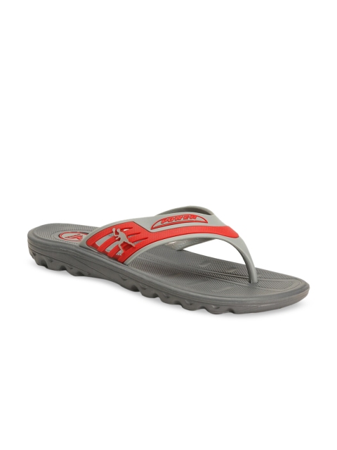 

Power Men Grey & Red Colourblocked Thong Flip-Flops