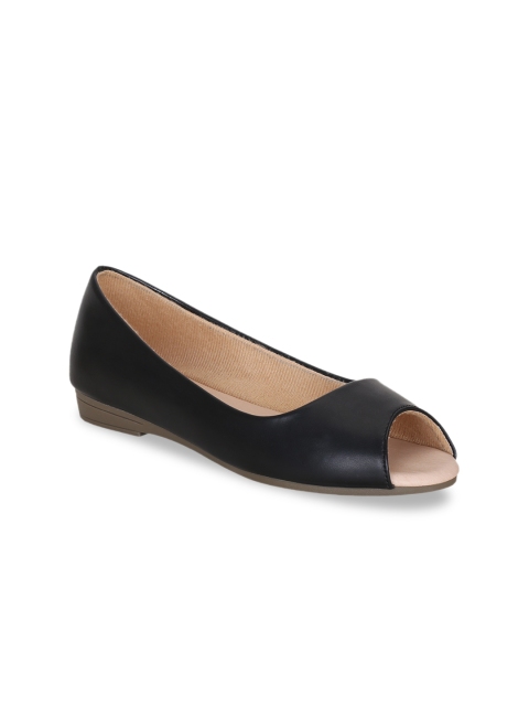 

Get Glamr Women Black Solid Ballerinas