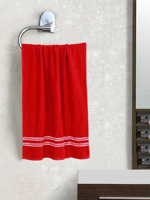 

ROMEE Unisex Red Solid 500 GSM Large Bath Towel