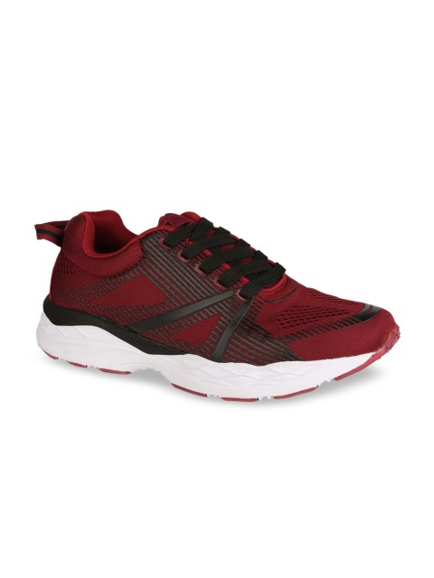 

Power Men Maroon Textile Running Shoes