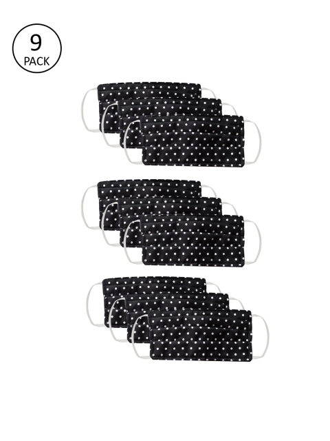 

Bellofox Unisex 9Pcs 3Ply Protective Outdoor Face Masks, Black