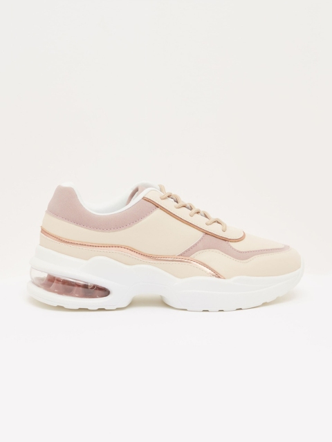 

shoexpress Women Beige Synthetic Running Shoes
