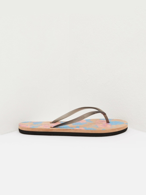 

shoexpress Women Blue & Black Printed Slip-On