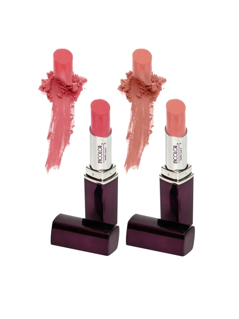 

Incolor Pack of 2 Metallic Lipsticks Combo Multicolor 47 + 57 - 3.7 g, Multi