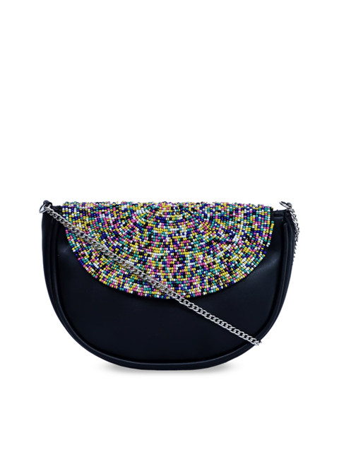 

Diwaah Black Embellished Sling Bag