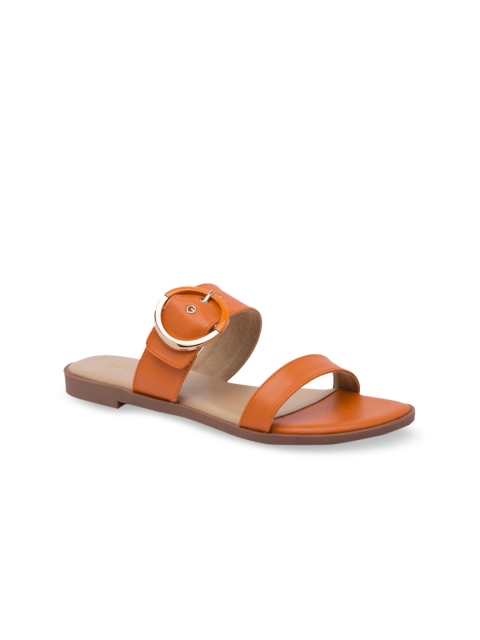 

Rocia Women Orange Solid Open Toe Flats