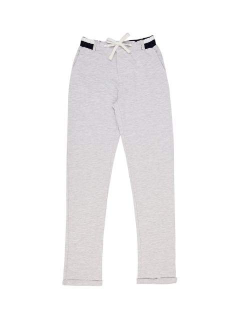 

Pantaloons Junior Boys Grey Melange Solid Straight-Fit Track Pants