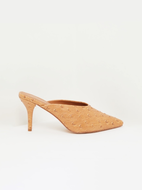 

shoexpress Women Tan Brown Textured Mules