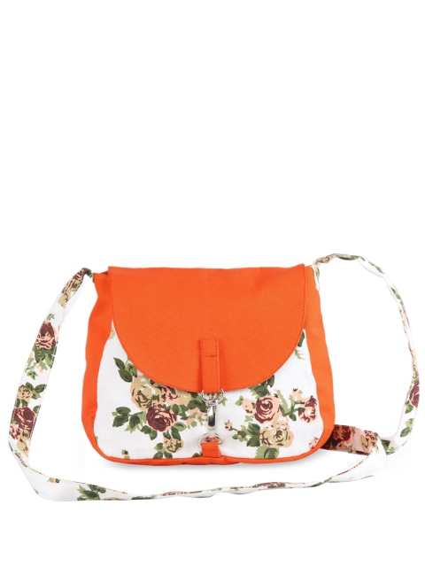 

Vivinkaa Orange & White Printed Sling Bag