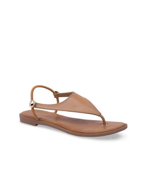 

Rocia Women Camel Brown Solid Open Toe Flats