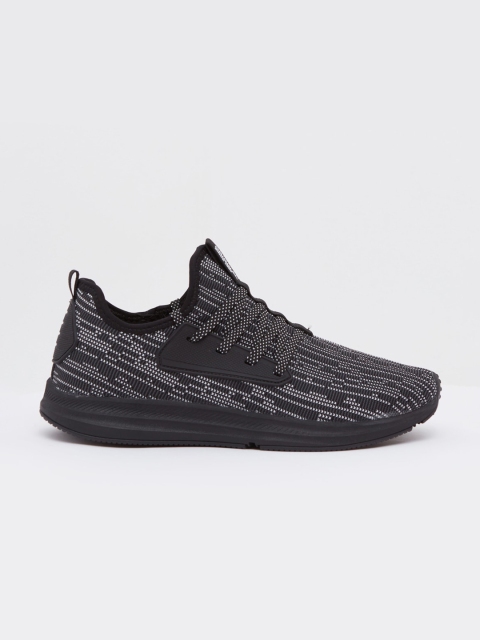 

shoexpress Men Black Textile Running Shoes