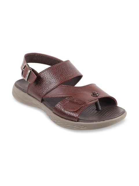 

Metro Men Maroon Leather Comfort Sandals