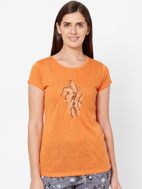 

Juliet Women Orange Printed Lounge T-Shirt