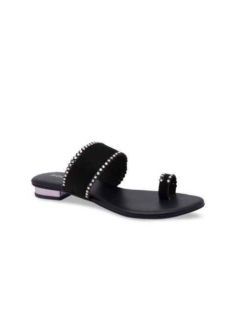 

Rocia Women Black Embellished One Toe Flats