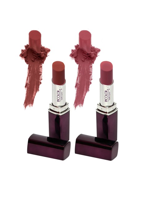 

Incolor Pack of 2 Metallic Lipsticks Combo Multicolor 49 + 54 - 3.7 g, Multi