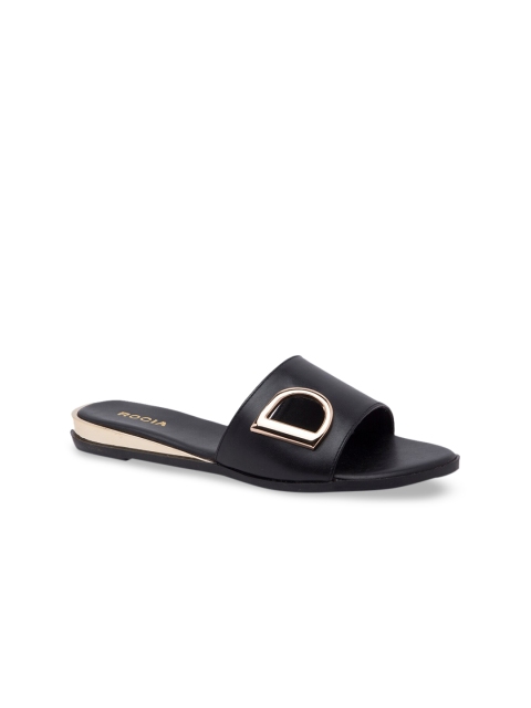 

Rocia Women Black Solid Open Toe Flats