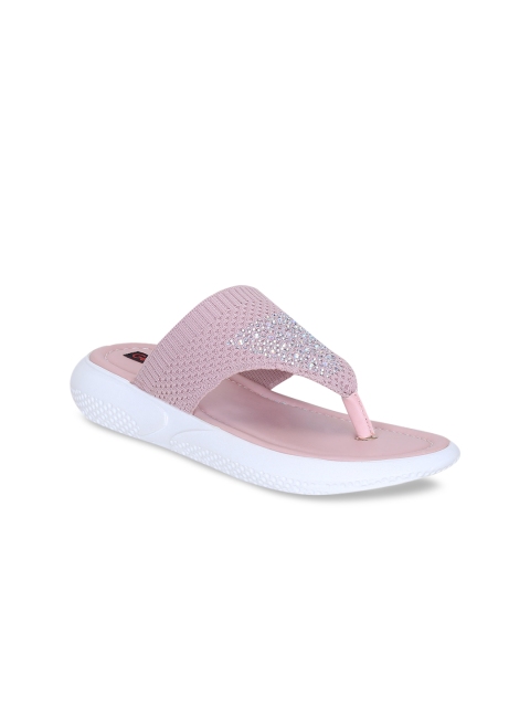 

Get Glamr Women Pink Embellished Thong Flip-Flops