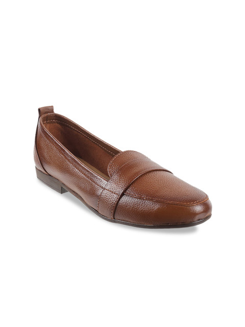 

Metro Women Rust Brown Solid Ballerinas