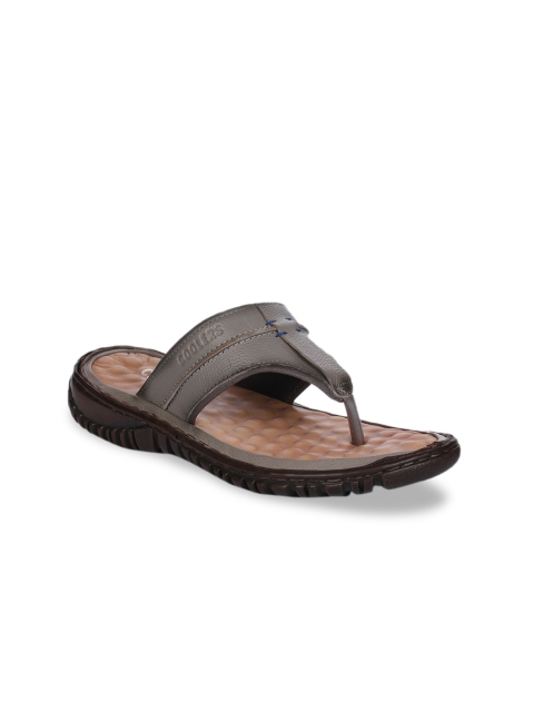

Liberty Men Grey Solid Open Toe Flats
