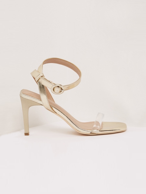 

shoexpress Women Gold-Toned Solid Heels