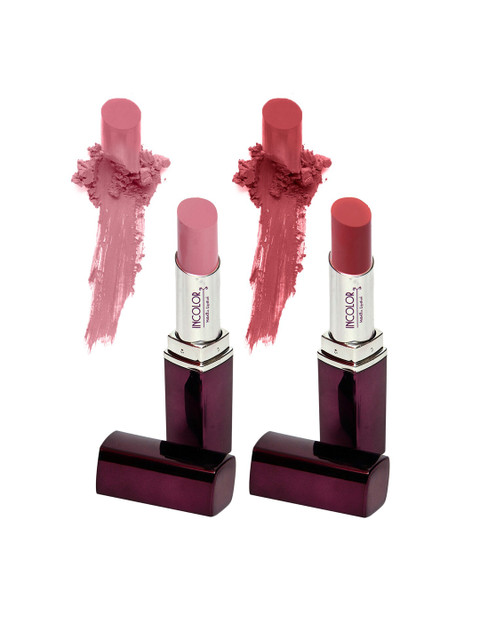 

Incolor Pack of 2 Metallic Lipsticks Combo Multicolor N25 + 53 - 3.7 g, Multi