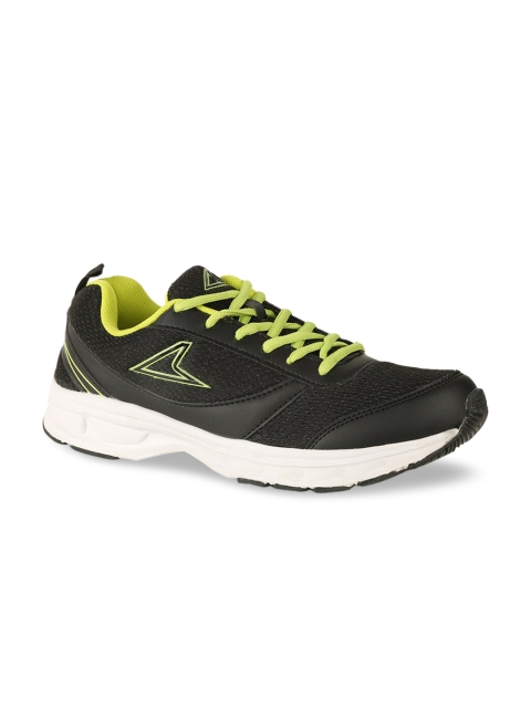 

Power Men Black & Fluorescent Green Running Shoes