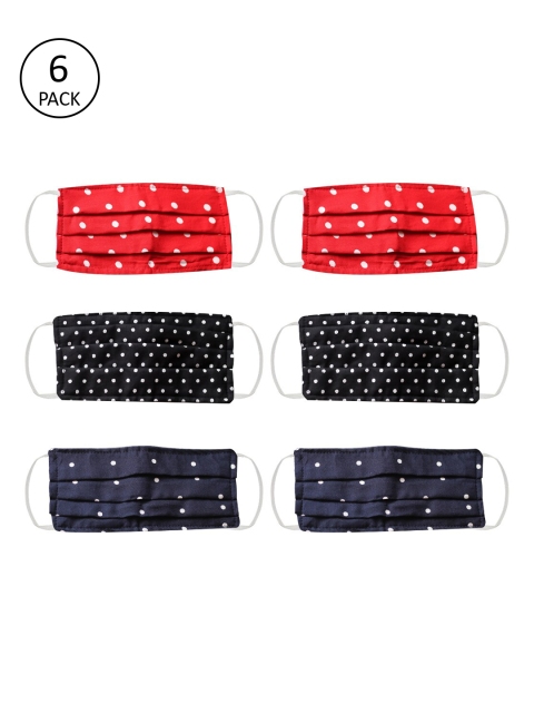 

Bellofox Unisex 6Pcs 3Ply Protective Outdoor Face Masks, Red