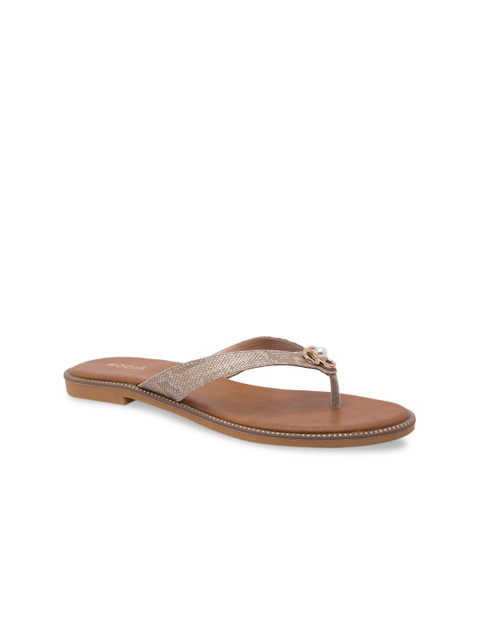 

Rocia Women Beige Solid Open Toe Flats