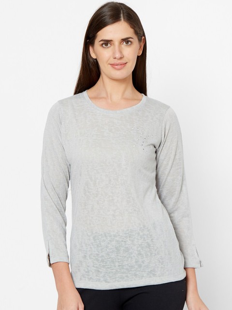 

Juliet Women Grey Solid Lounge T-Shirt