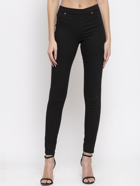 

Purple State Women Black Solid Jeggings