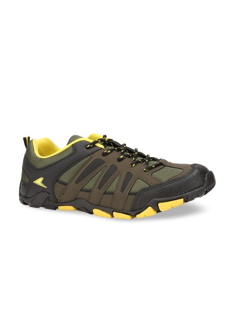 

Power Men Olive Green & Yellow Textile Walking Shoes