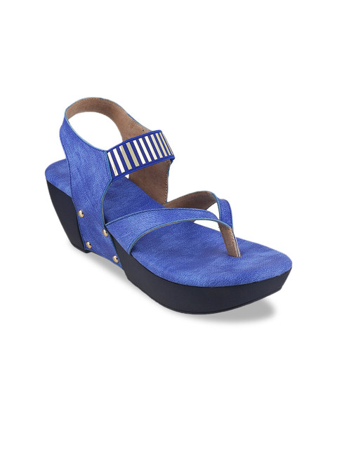 

Metro Women Blue Embellished Wedges