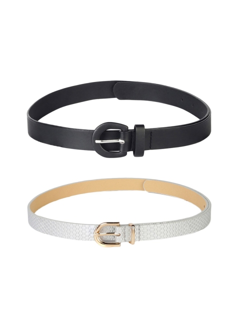 

Crusset Women Set of 2 Belt, Black