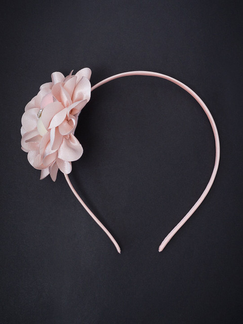 

Golden Peacock Pink Lace Floral Hairband