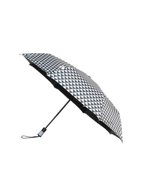 

Johns Unisex Black & White Printed 3-Fold Semi-Automatic Umbrella