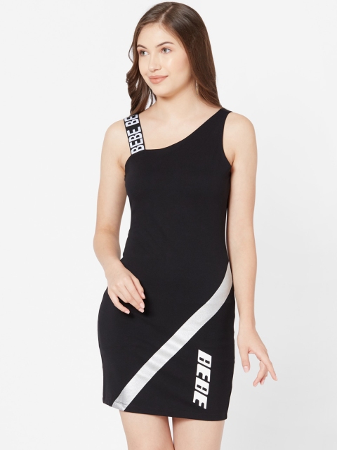 

bebe Women Black Printed Sheath Dress